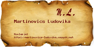 Martinovics Ludovika névjegykártya